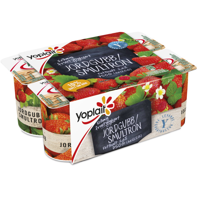 Fruktyoghurt Jordgubb & Smultron 2,6% 6-Pack
