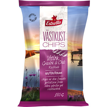 Västkustchips Vitlök, Gräslök & Chili