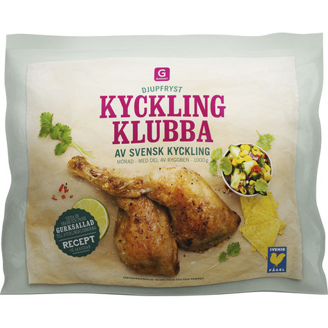 Kyckling Klubba Fryst