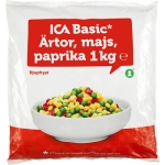 Ärtor Majs Paprika Fryst
